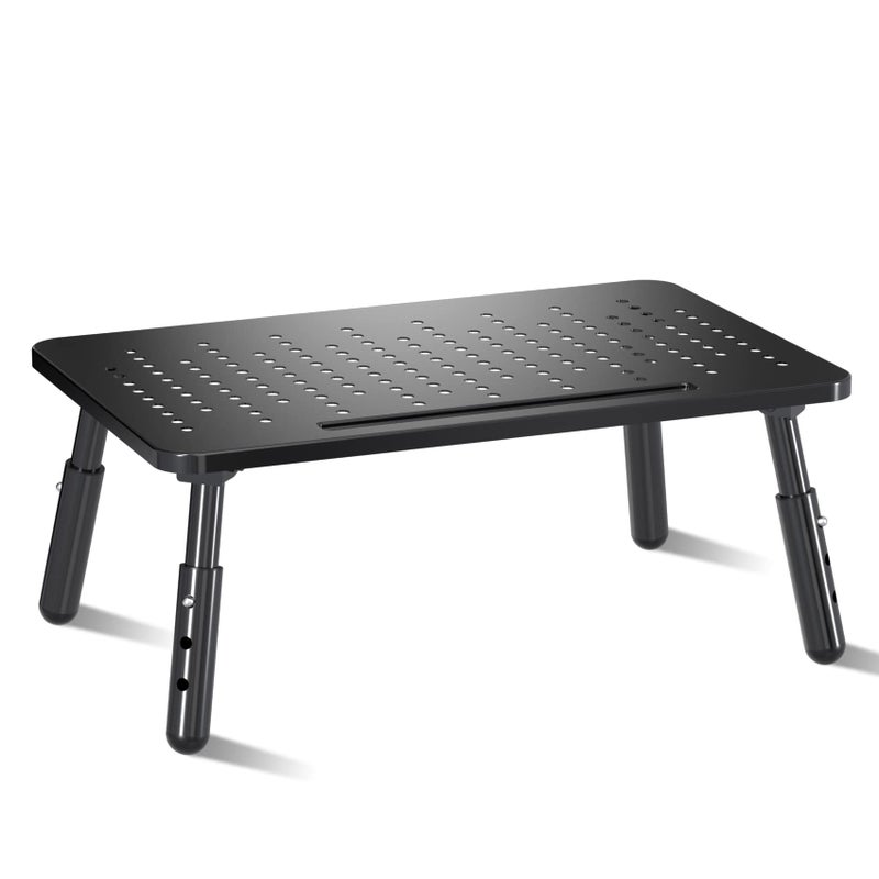 Bracwiser Foldable Monitor Riser Metal Computer Stand for Desk 3 Height Adjustable Laptop Stand with Pen Storage, MST013 - Image 1